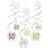 Amscan spiralguirlander 50 Confetti Fødselsdag 61 cm papir 6 stk