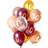 Folat balloner 30 År 30 cm latex pink/guld 12 stk Pink, Gold