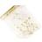 PartyDeco Cream Organzatyg med Glitter