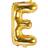 PartyDeco Letter Balloons 'E' 35 cm Gold