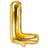 PartyDeco Letter Balloons 'L' 35 cm Gold