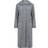 Slenderella 46" Mini Waffle Button Through Housecoat Dressing Gown - Grey