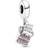Pandora Typewriter Dangle Charm - Silver/Pink/Transparent