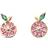 Pico Grapefruit Crystal Studs - Gold/Pink/Green