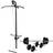 vidaXL Wall Mounted Power Tower with Barbell & Dumbbell Set 60.5kg
