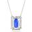 Swarovski Chroma Octagon Necklace - Silver/Blue/Transparent