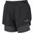 Ronhill Tech Twin Shorts Women - Black/Charcoal Marl