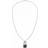 Tommy Hilfiger Wood Dog Tag Necklace - Silver/Brown