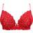 Pour Moi Romance Moulded Plunge Push Up Bra - Red/Pink