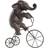 Dkd Home Decor Dekorativ figur Metal Harpiks Elefant (30 x 12 x 37 cm) Dekorationsfigur