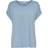 Only Top Col Rond Manches Courtes Poignets - Bleu