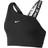 Nike Pro Dri-FIT Swoosh Medium-Support 1-Piece Pad Asymmetrical Sports Bra - Black/Particle Grey/White