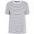 Pieces Ria Fold Up T-shirt - Bright White/Stripes Maritime Blue