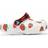 Crocs Kid's Classic Food Print Croslite Clogs - White