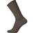 Egtved Wool No Elastic Rib Socks - Dark Brown