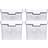 Curver Boîtes De Rangement 4 Pcs Couvercle 11L+17L Blanc