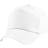 Beechfield Unisex Plain Original 5 Panel Baseball Cap 2-pack - White