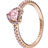 Pandora Sparkling Elevated Heart Ring - Rose Gold/Pink