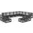 vidaXL 3075894 Outdoor Lounge Set, Table incl. 12 Sofas