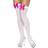 Smiffys Opaque Hold-Ups with Fuchsia Bows