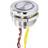 Renkforce RF-4707818 Ringeklokke Belyst, Med Piezo Enkel Rustfrit stål, Blå 24 V/0,3 A