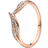 Pandora Sparkling Leaves Ring - Rose Gold/Transparent