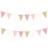 PartyDeco Flaggirlang Rosa & Guld