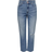 Only Emily High Waisted Destroyed Straight Fit Jeans - Blue/Light Medium Blue Denim