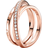 Pandora Crossover Pavé Triple Band Ring - Rose Gold/Transparent