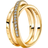 Pandora Crossover Pavé Triple Band Ring - Gold/Transparent