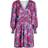 Neo Noir Lecia Fall Flower Dress - Pink