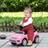 Homcom Baby Ride-On Sliding Car Foot-To-Floor Slider Stroller w/ Horn Music Pink