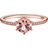 Pandora Sparkling Crown Solitaire Ring - Rose Gold/Pink/Transparent