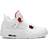 NIKE Air Jordan 4 Retro GS - White/University Red/Metallic Silver