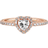 Pandora Sparkling Elevated Heart Ring - Rose Gold/Transparent