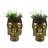 Dkd Home Decor Planter Grey Buddha Resin (20.3 x 20.3 x 25.5 cm) (2 pcs)