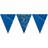 Creative Party J011 Blue and Gold 70" Paper Pennant Banner-1 Pc