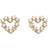 Pico Caeur Stud Earrings - Gold/Transparent
