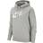 Nike Sportswear Club Fleece Women's Logo Pullover Hoodie - Dark Grey Heather/White