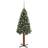 vidaXL Narrow Plastic Spruce with LED and Baubles Julgran 210cm