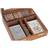 Dkd Home Decor Brætspil Sheesham Krystal Kobber Rosentræ (4 pcs) (17 x 17 x 5.5 cm)
