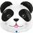 Ballongkungen Folieballon Panda Hoved 1-pak