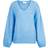 Neo Noir Cofo Fluffy Knit Blouse - Sky Blue