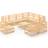 vidaXL 3075789 Loungeset, 1 Bord inkl. 9 Soffor