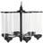Dkd Home Decor Lyseholder Sort Metal Krystal (53 x 53 x 52 cm) Fyrfadsstage