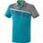 Erima 5-C Polo Shirt Kids - Oriental Blue Melange/Grey Marl/White