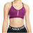 NIKE Dri-FIT Indy Light-Support Padded V-Neck Sports Bra Plus Size - Sangria/Light Bordeaux/Sangria/White