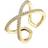 Everneed Scarlett Cross Ring - Gold/Transparent