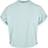 Urban Classics Ladies Short Pigment Dye Cut On Sleeve Tee - Seablue