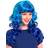 Folat Neon Blue Wig with Curls